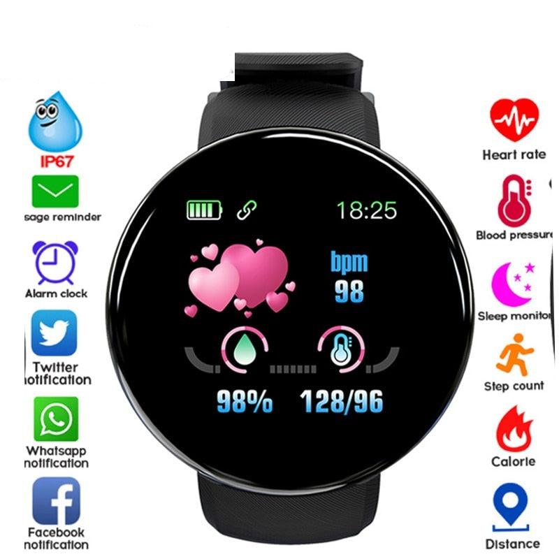 Fitness Smartwatch with Heart Rate Monitor & Touch Screen